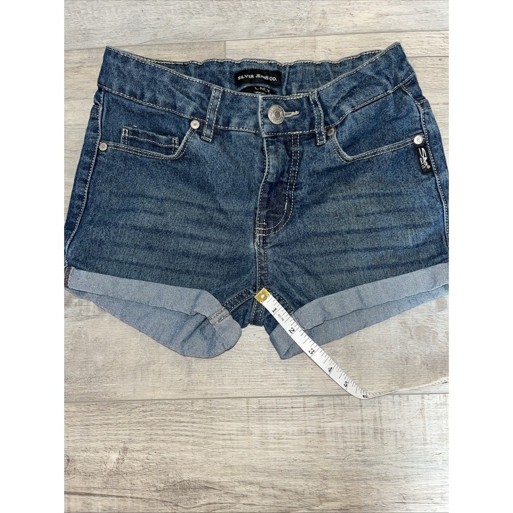 Silver Jeans Co Girls Denim Cuffed Shorts Size 10
